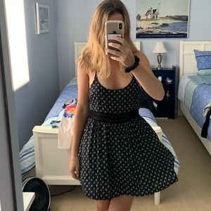 Urban Outfitters black side-zip sun dress.